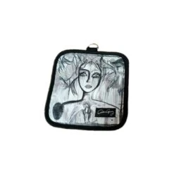 Slice Of Life Potholder, Black/White