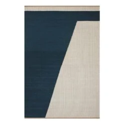 Una Traceable Vloerkleed 230 X 320 Cm, Donkerblauw/Beige/Off White