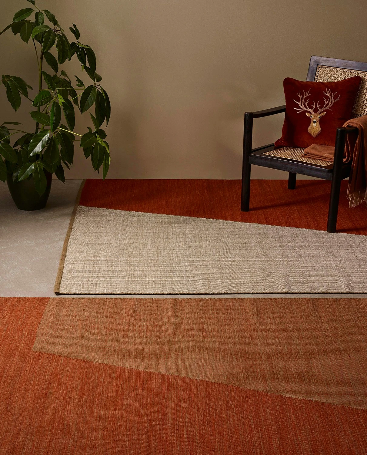 Una Traceable Rug 230x320 Cm, Rust/Beige - Image 2