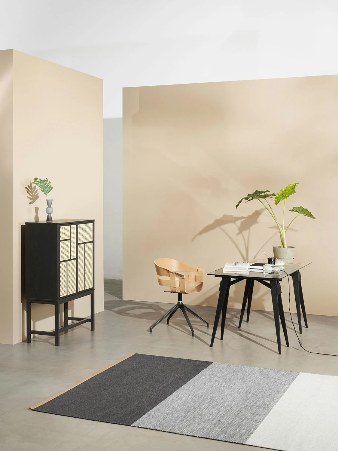 Design House Stockholm Fields Carpet 200x300 Cm, Blue/Grey - Image 2