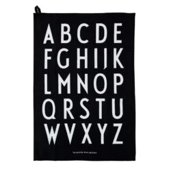 Design Letters Classic Theedoek Pak Van 2, Zwart
