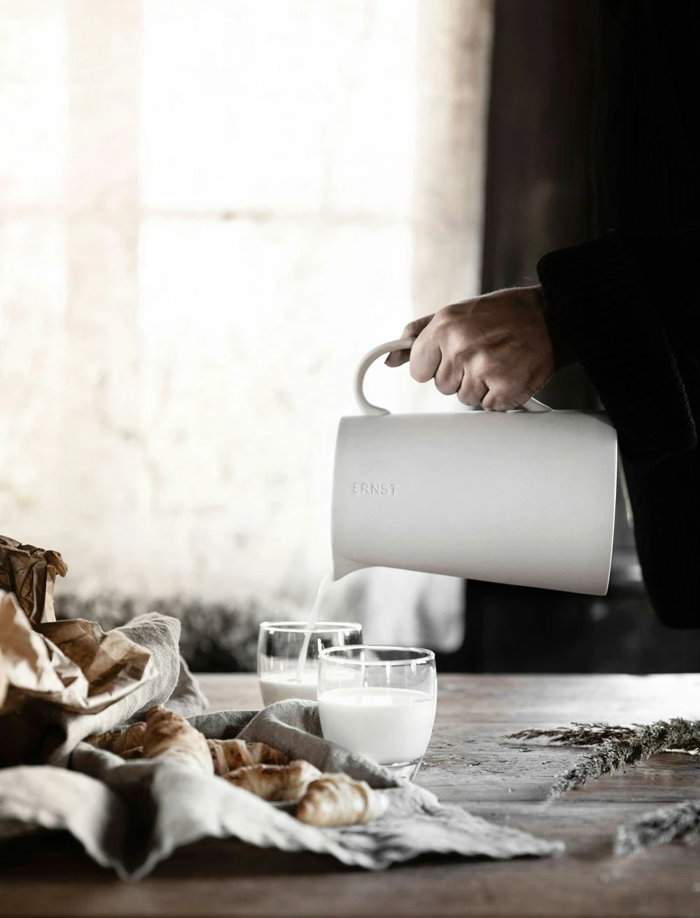 Ernst Kitchen Towel Linen 47x70 Cm, Dark Grey - Image 3