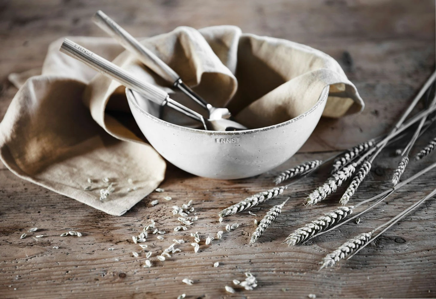 Ernst Kitchen Towel Linen 47x70 Cm, Dark Grey - Image 2