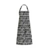 Coronna Apron 70x85cm, Black/ White
