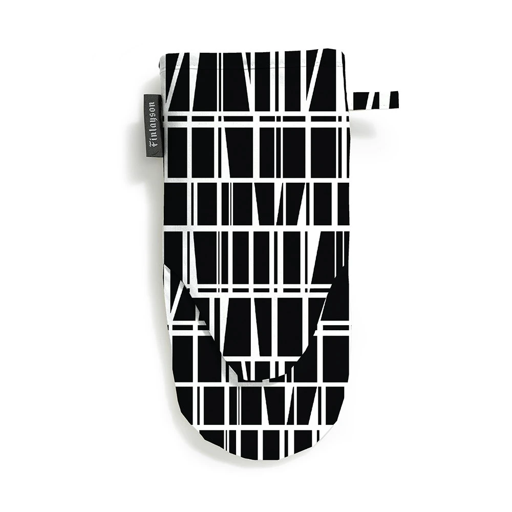 Coronna Oven Glove 15x30cm, Black/ White
