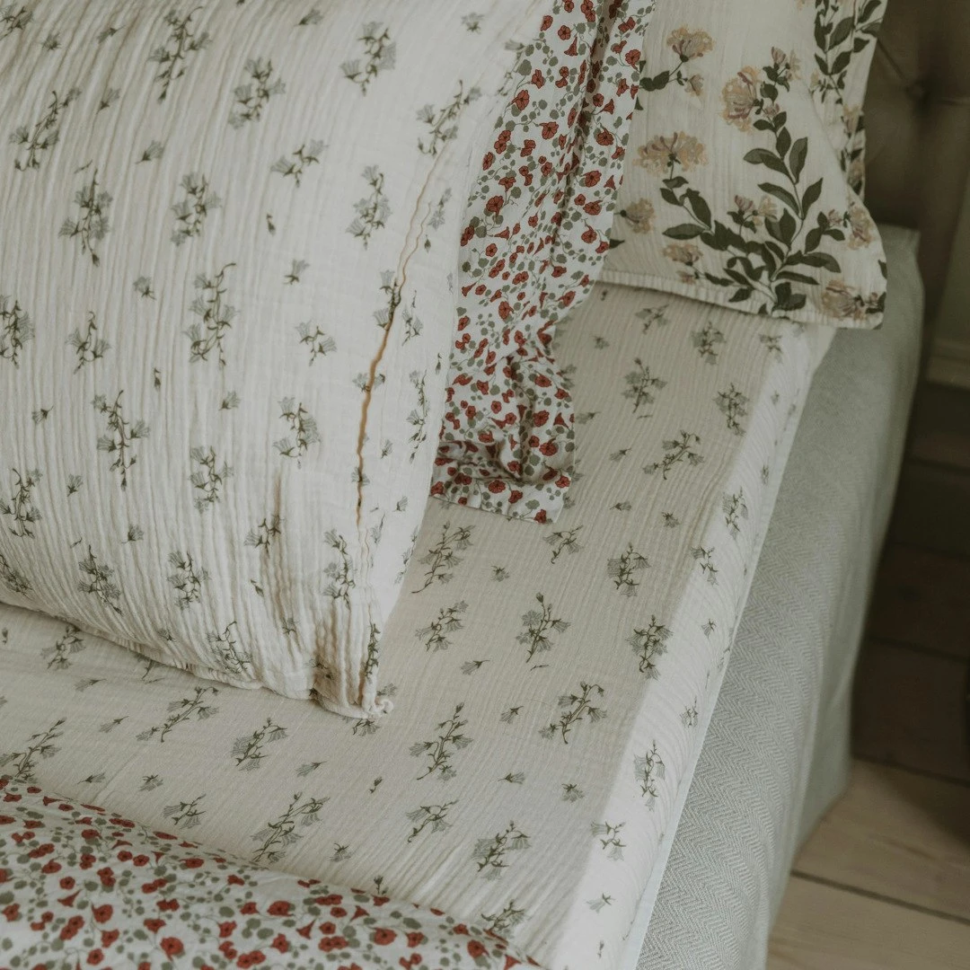 Bluebell Muslin Hoeslaken, 90x200 Cm - Image 5