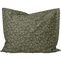 Floral Moss Adult Pillowcase, Dark Moss Green