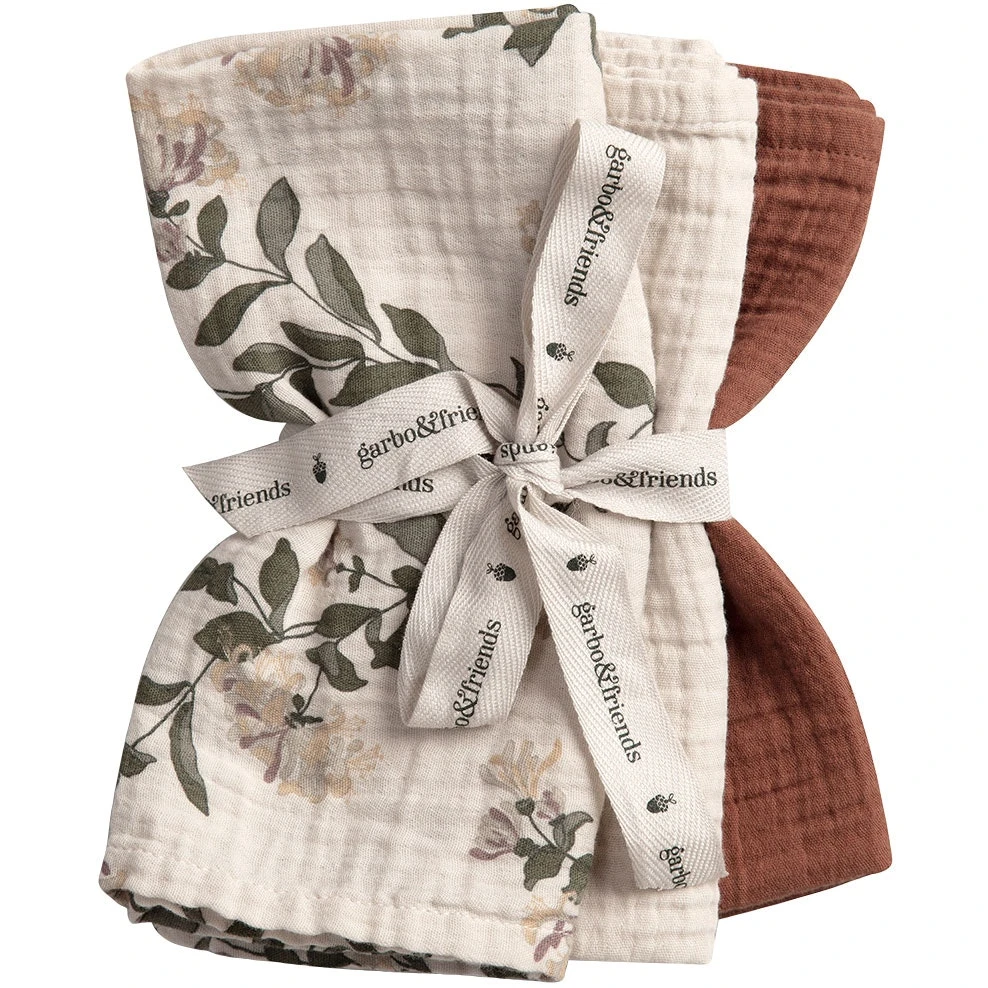 Honeysuckle Muslin Spuugdoekjes 40x40 Cm, Pak Van 3