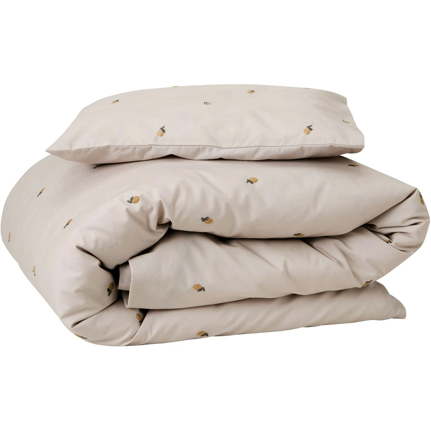 Lemon Bedset 70x80 + 28x35 Cm, Light Grey - Image 2