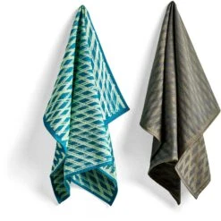 Hay S&B Marker Diamond Kitchen Towels, Brown, 2-pack