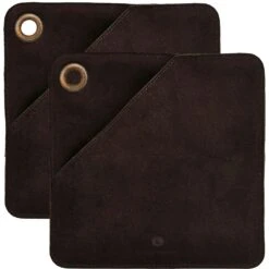House Doctor Circle Potholder 2 Pcs, Brown