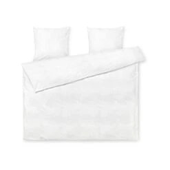 Juna Bæk & Bølge Dekbedovertrekset 220x220 + 50x60 Cm, Wit