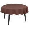 Juna Basic Table Cloth Round Ø170 Cm, Chocolate