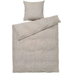 Juna Bæk & Bølge Dekbedovertrekset 140x200 + 60x63 Cm, Grijs