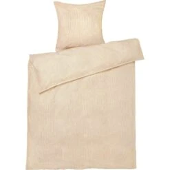 Juna Monochrome Lines Dekbedovertrekset 150x210 + 50x60 Cm, Geel