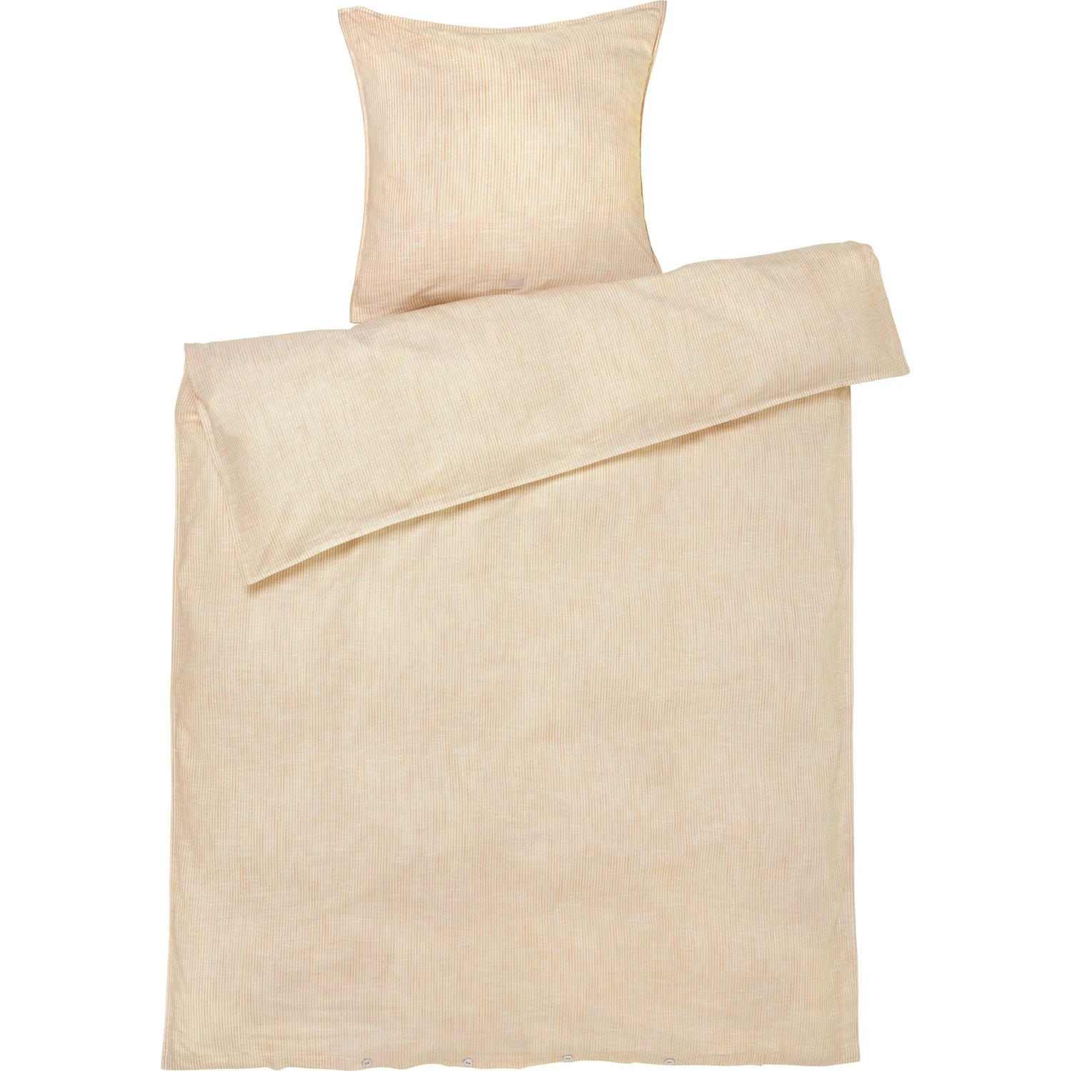 Juna Monochrome Lines Dekbedovertrekset 150x210 + 50x60 Cm, Geel