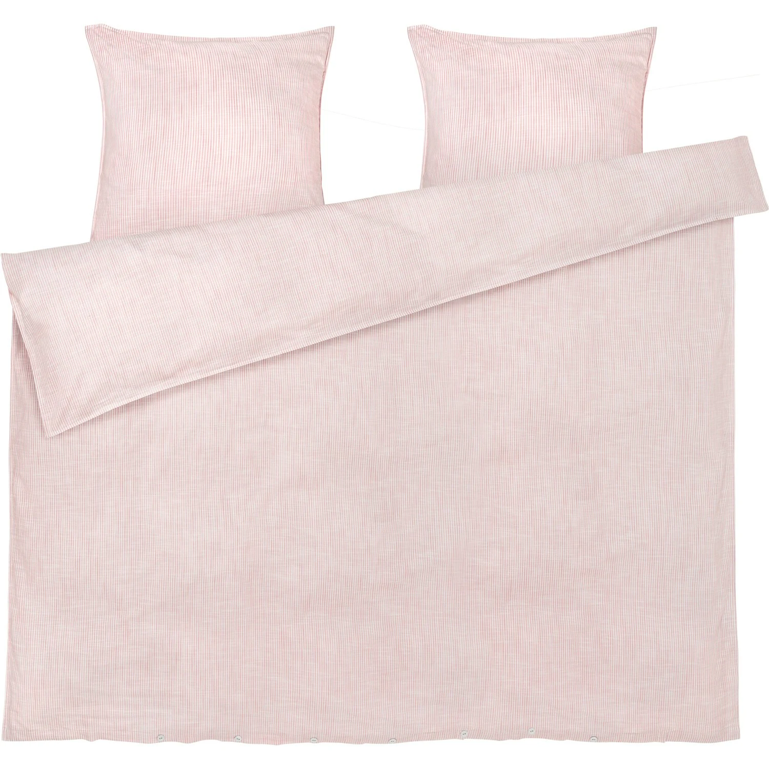 Juna Monochrome Lines Dekbedset 220x220 + 50x60 Cm, Roze