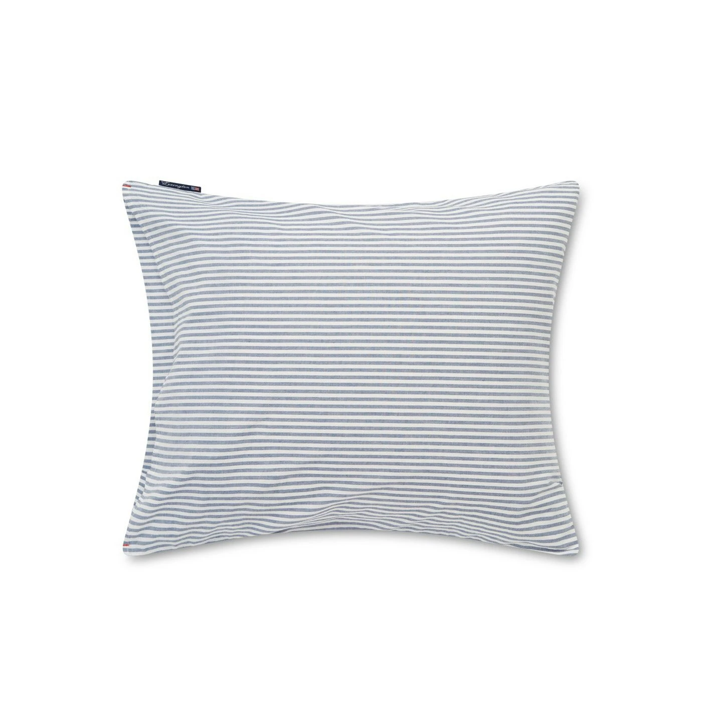 Lexington Blue/White Washed Striped Cotton Pillowcase 50x60 Cm - Image 2