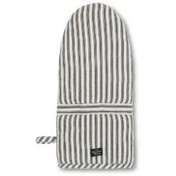 Lexington Icons Herringbone Striped Ovenwant, Zwart