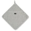 Lexington Icons Herringbone Striped Pannenlap, Zwart