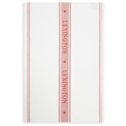 Lexington Icons Jacquard Star Keukenhanddoek, Wit / Rood