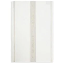 Lexington Icons Jacquard Star Theedoek, Wit / Beige