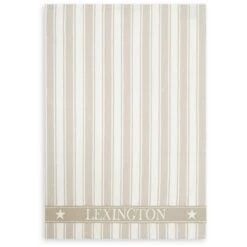 Lexington Icons Twill Waffle Striped Theedoek, Beige