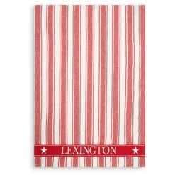 Lexington Icons Twill Waffle Striped Theedoek, Rood