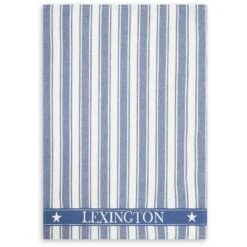 Lexington Icons Twill Waffle Striped Theedoek, Blauw