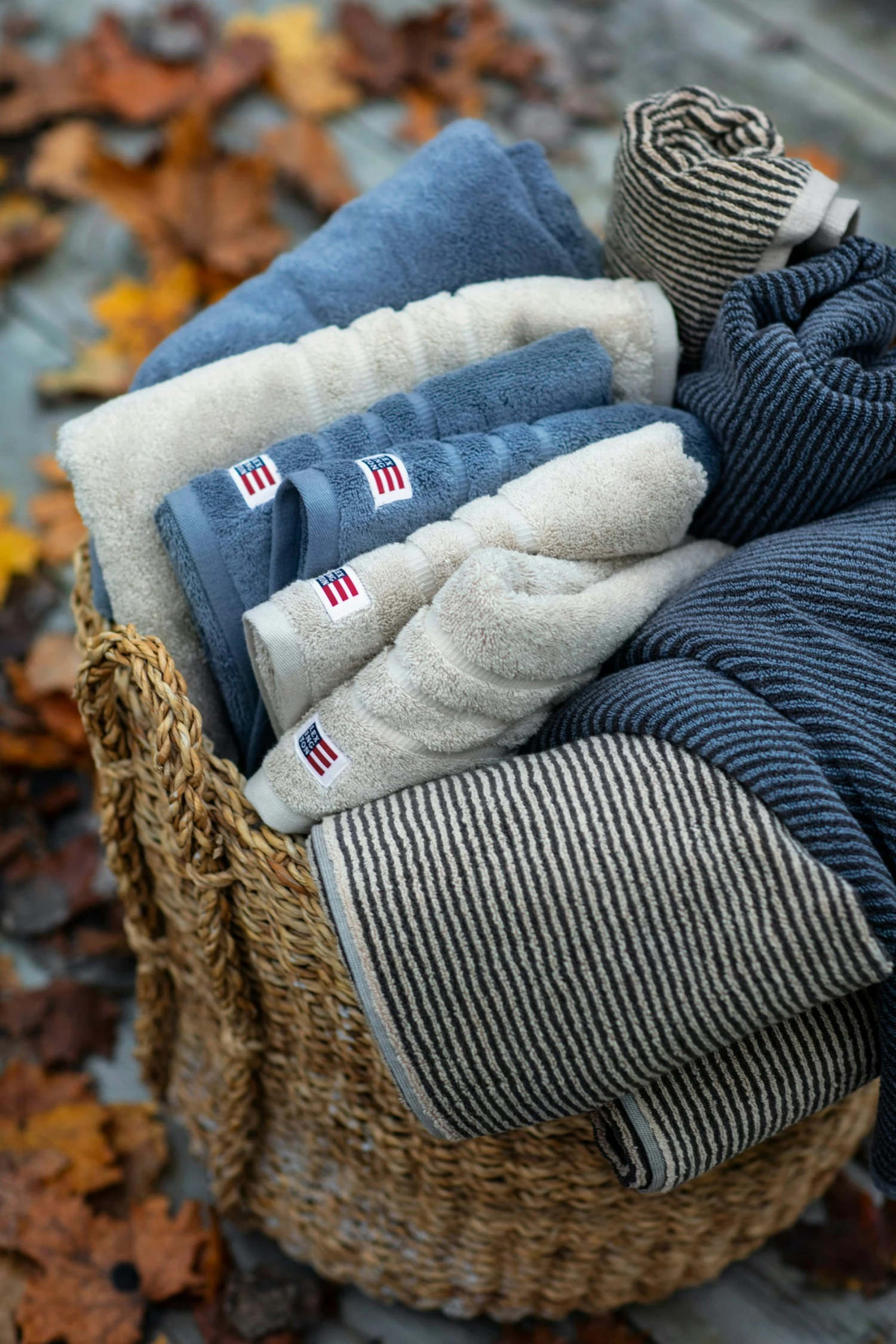 Lexington Original Handdoek Tan / Donker Grijze Melange, 50x70 Cm - Image 2