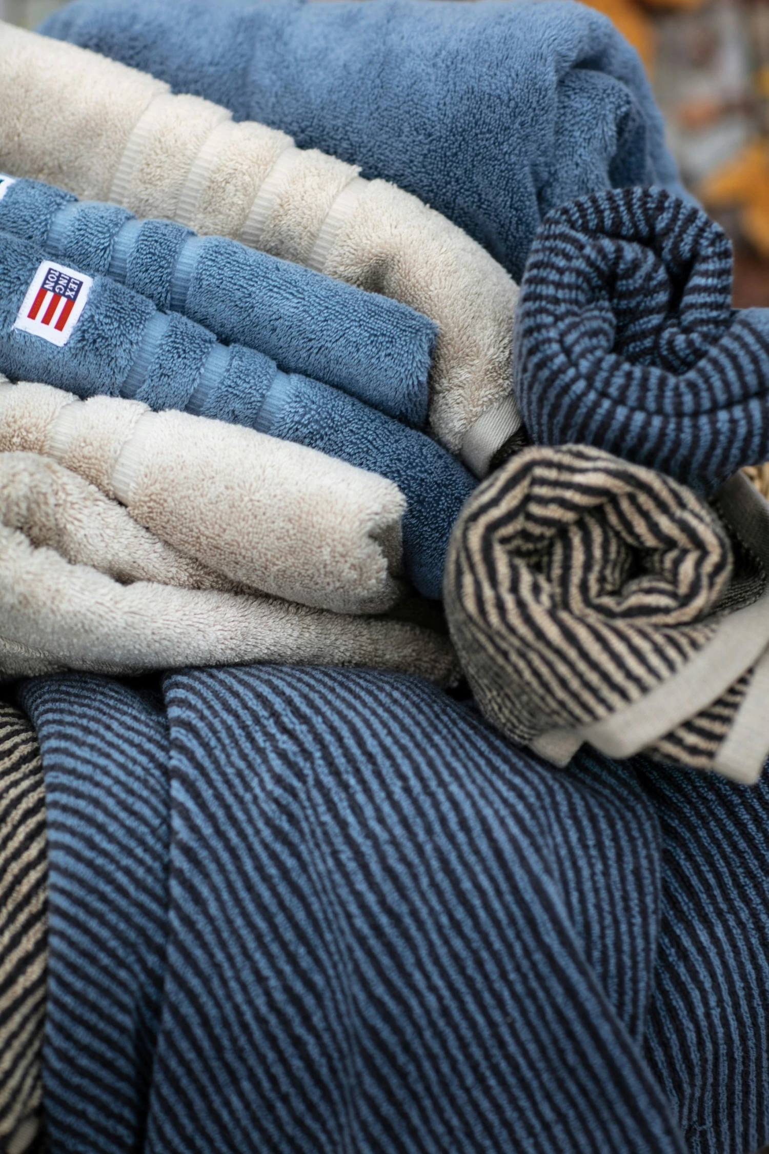 Lexington Original Handdoek Tan / Donker Grijze Melange, 50x70 Cm - Image 3