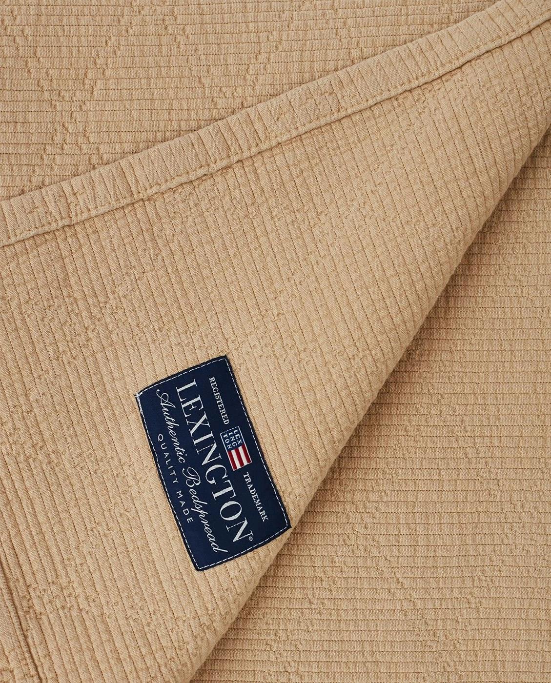 Lexington Quilted Jacquard Sprei Beige, 160x240 Cm - Image 2