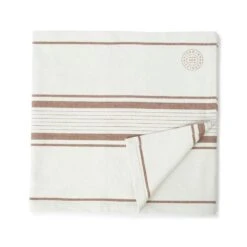 Lexington Striped Canvas Tafelloper 40x50 Cm, Off-white / Bruin