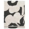 Marimekko Unikko Badhanddoek 70x150 Cm, Gebroken Wit/Houtskool