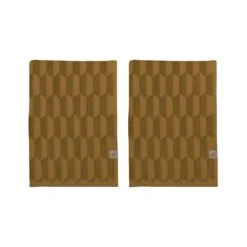 Mette Ditmer Geo Guest Towel 35x55 Cm 2-Pack, Curry