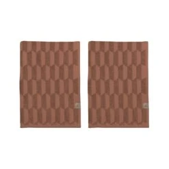 Mette Ditmer Geo Guest Towel 35x55 Cm 2-Pack, Blush