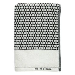 Mette Ditmer Grid Towel 50x100 Cm, Black/Off-White