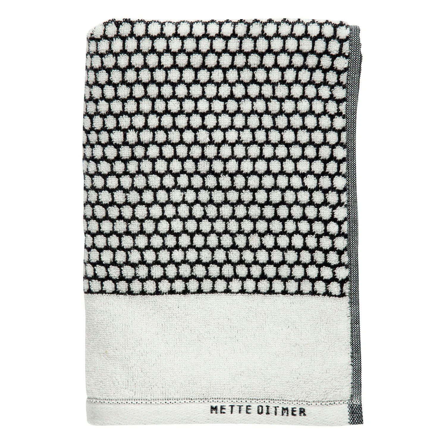 Mette Ditmer Grid Towel 50x100 Cm, Black/Off-White