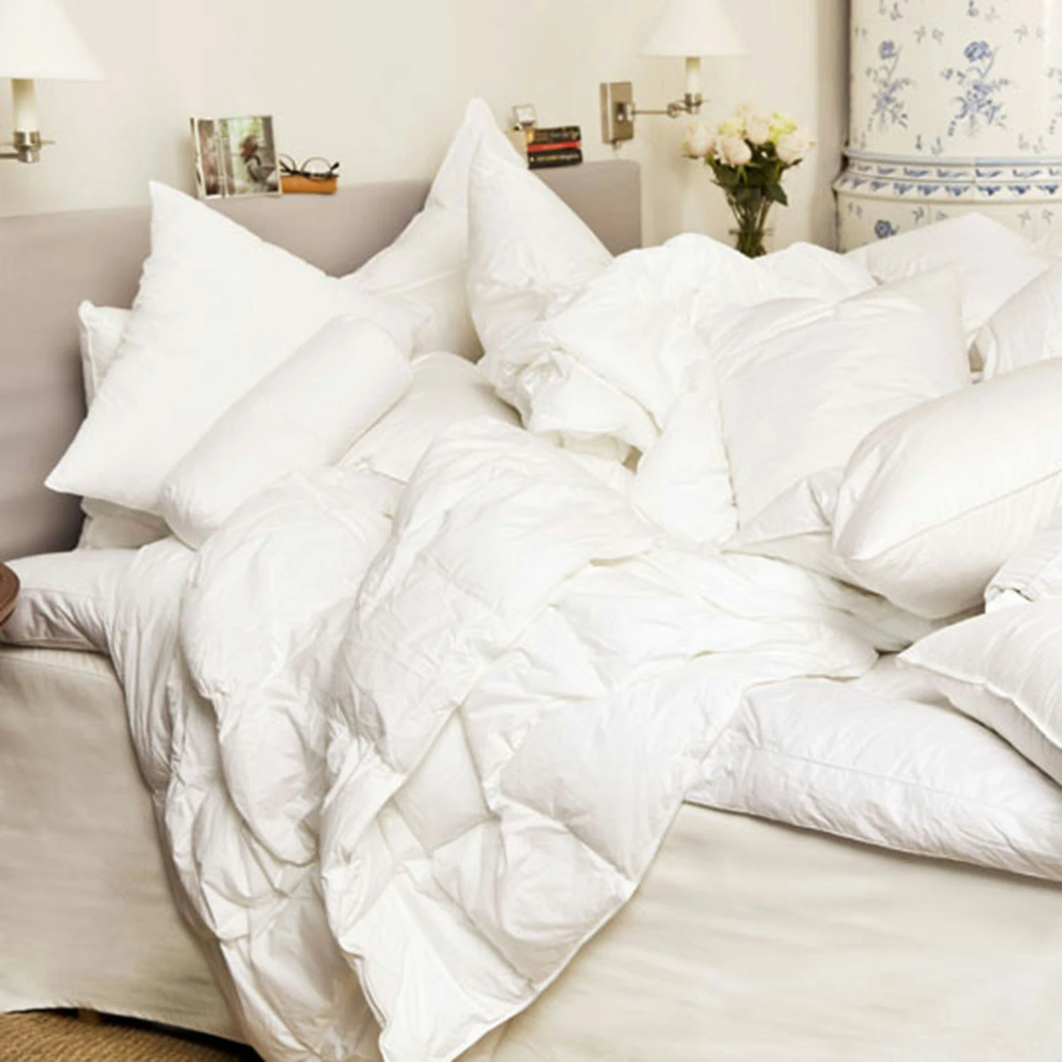 Mille Notti Sonno Down Pillow High White 50x90, 900g - Image 2