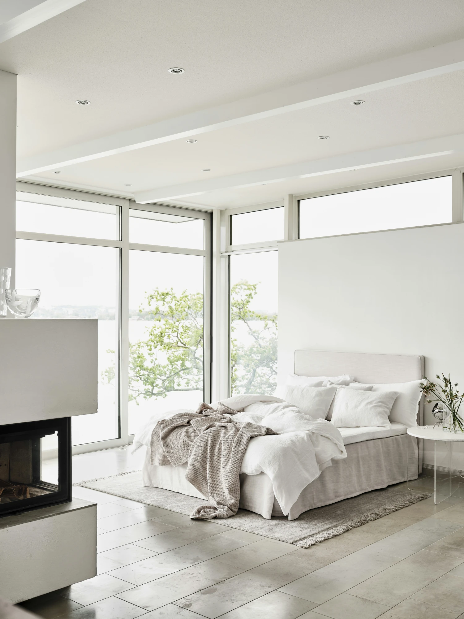 Mille Notti Lino Bottom Sheet 270x270, White - Image 2