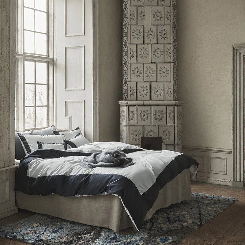 Mille Notti Sobrio Dekbedovertrek Lichtblauw / Donkerblauw, 220x220 Cm - Image 2