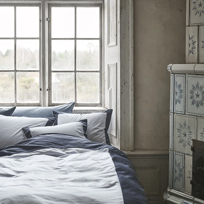 Mille Notti Sobrio Dekbedovertrek Lichtblauw / Donkerblauw, 220x220 Cm - Image 3