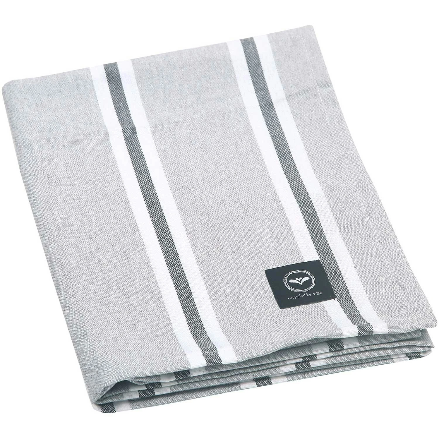 Svea Tafelkleed Behandeld 90x90 Cm, Grijs / Wit / Donkergrijs