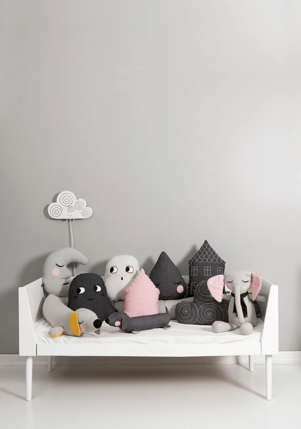 Roommate Lazy Long Dog Cushion, Grey - Image 2