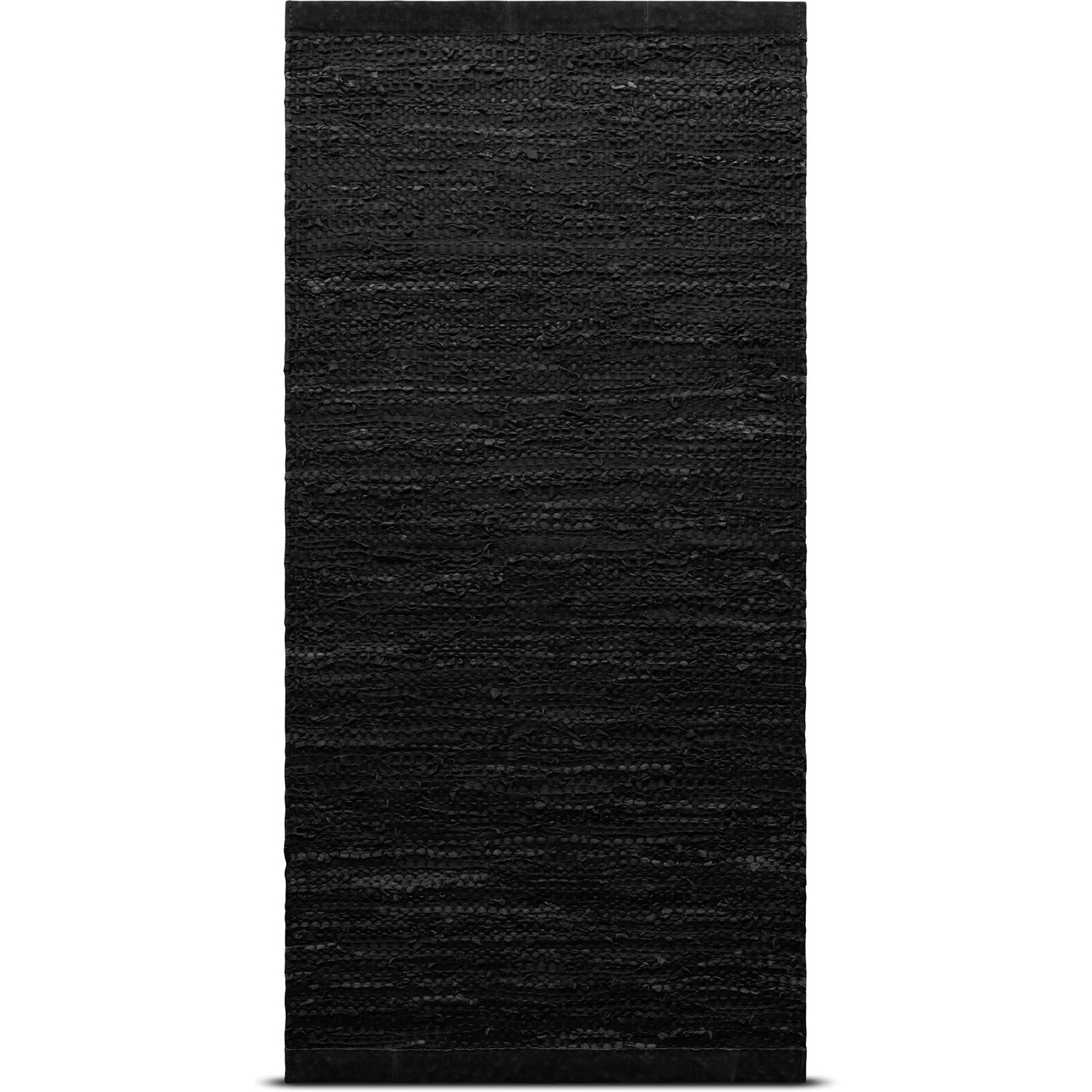 Leather Rug 170x240 Cm, Black