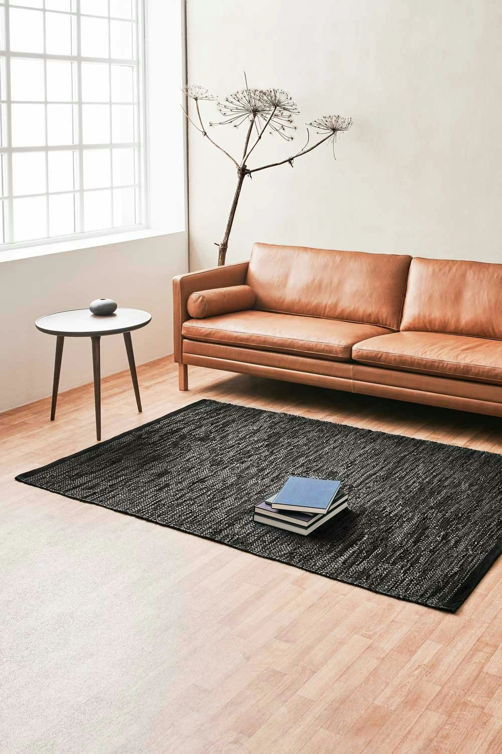 Leather Rug 170x240 Cm, Black - Image 4