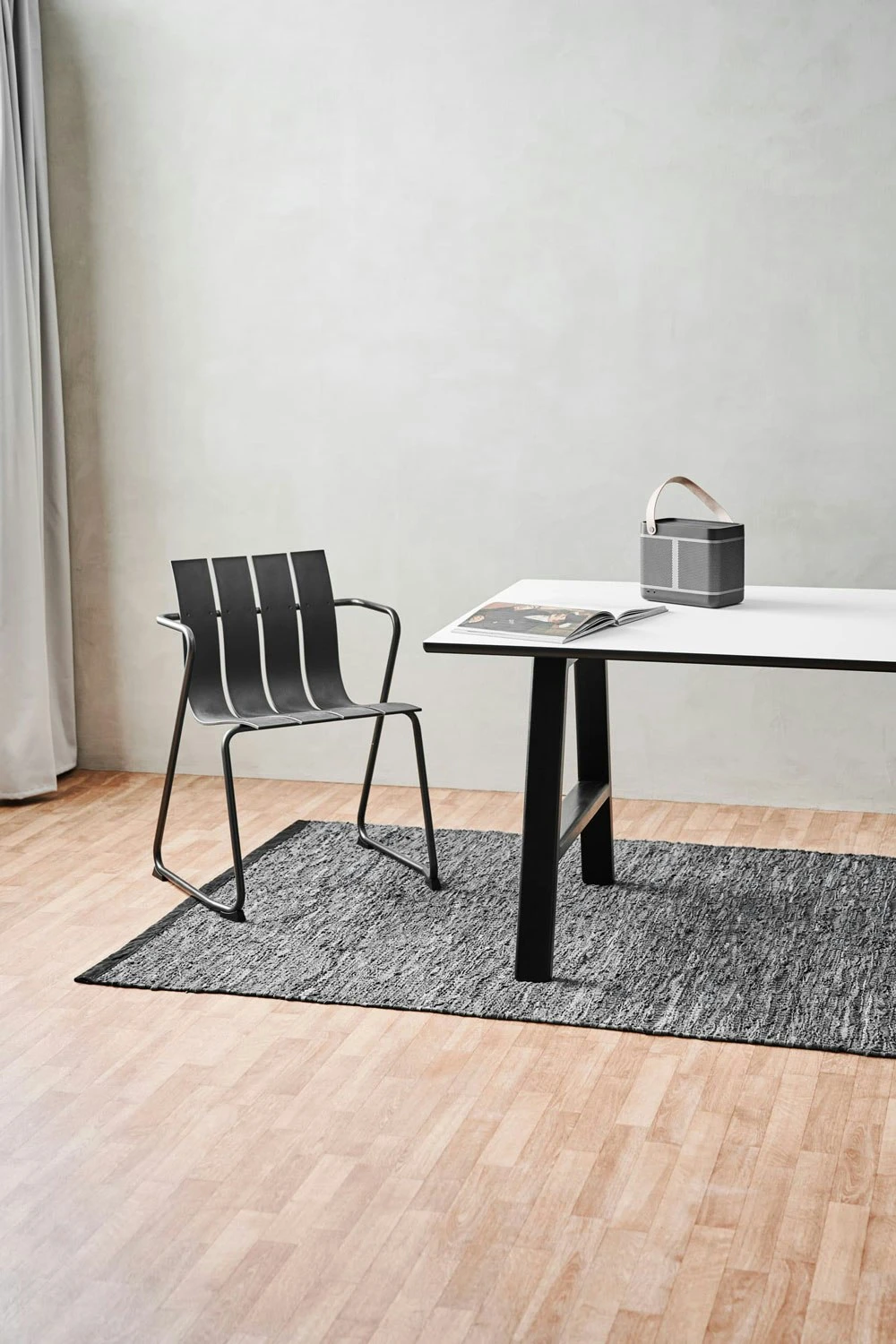 Leather Rug 140x200 Cm, Dark Grey - Image 3