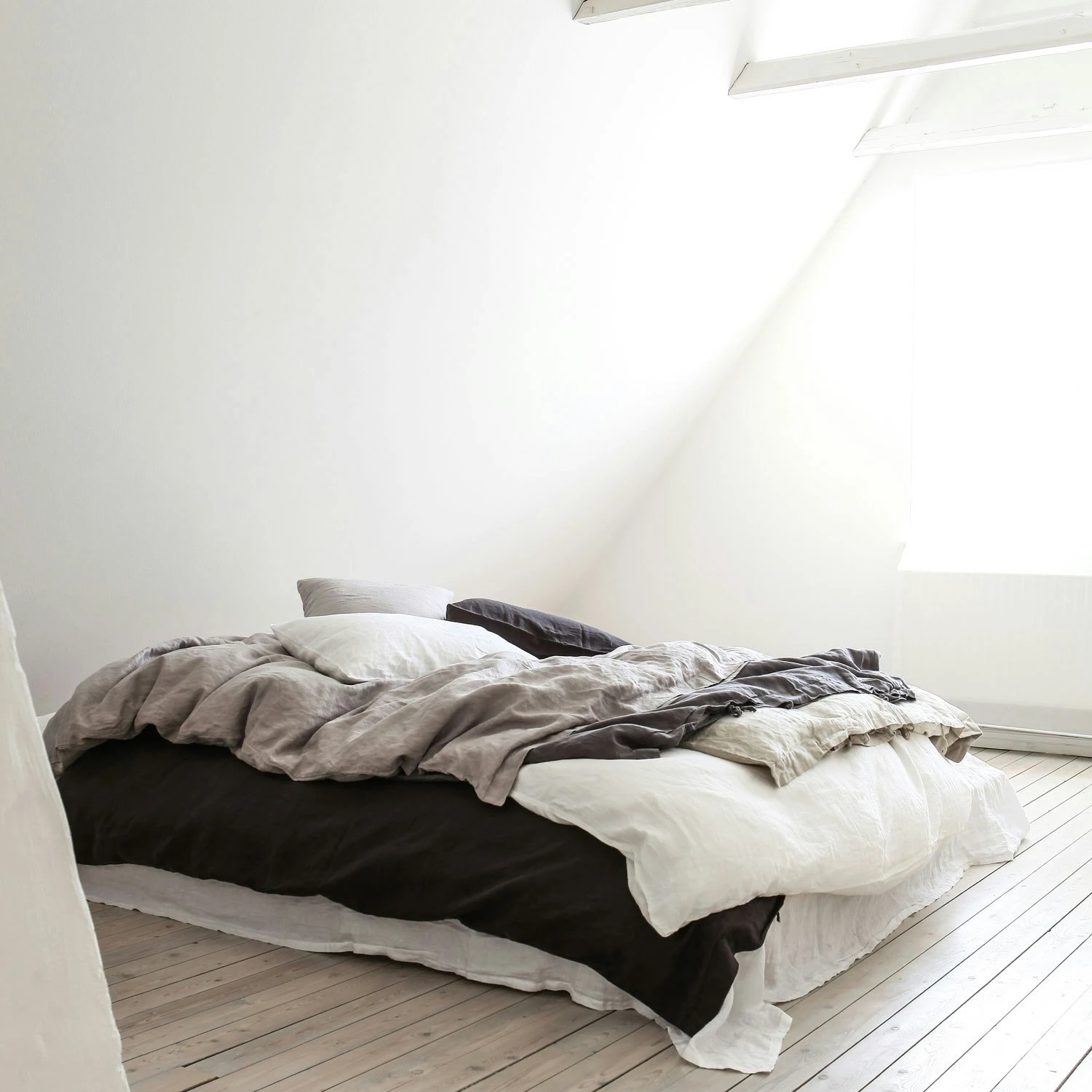 Dekbedovertrek Linnen 150x200 Cm, Donkergrijs - Image 2