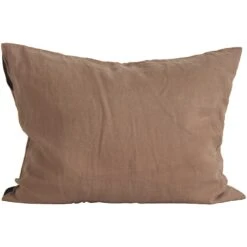 Linen Kussensloop 50x60 Cm Pak Van 2, Chestnut