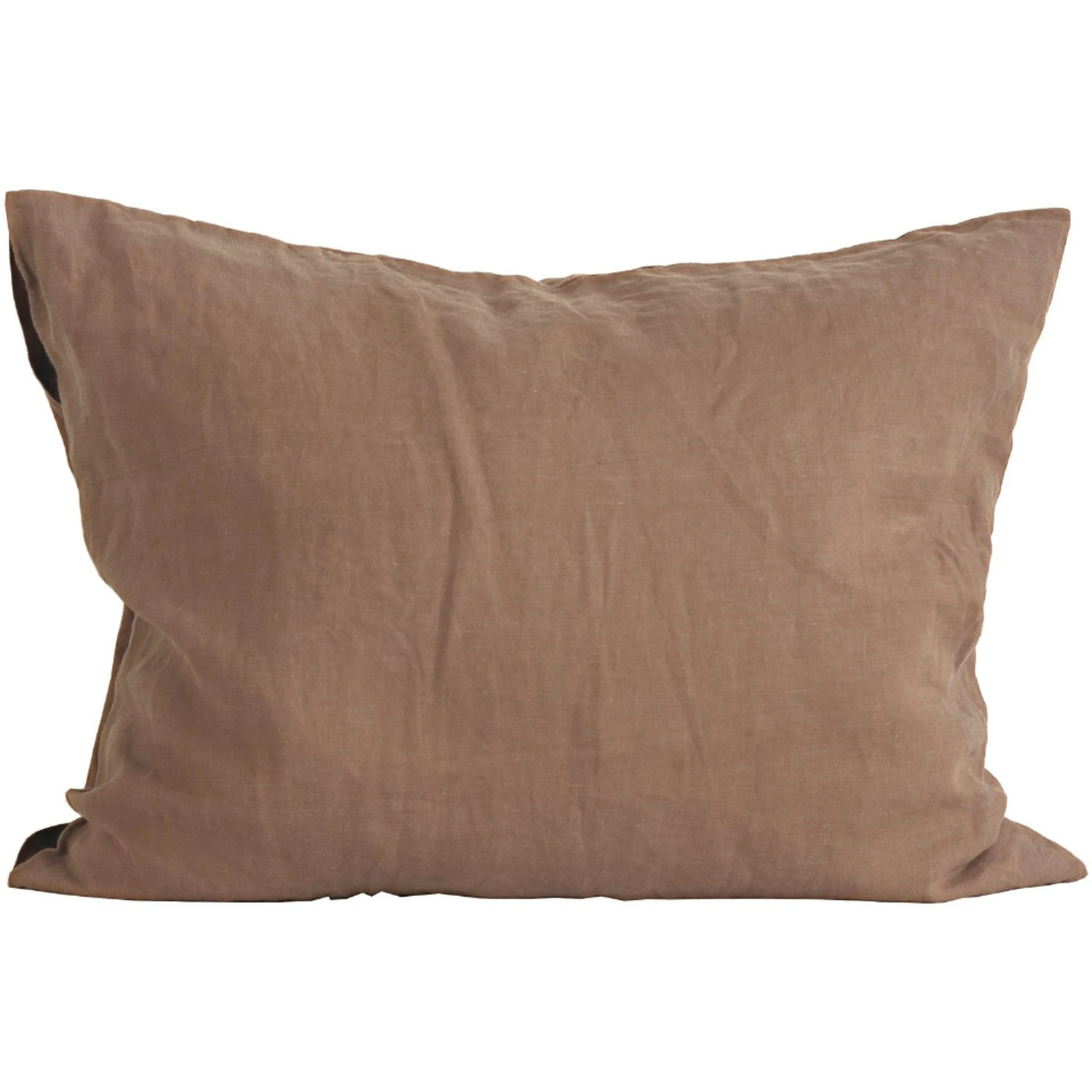 Linen Kussensloop 50x60 Cm Pak Van 2, Chestnut